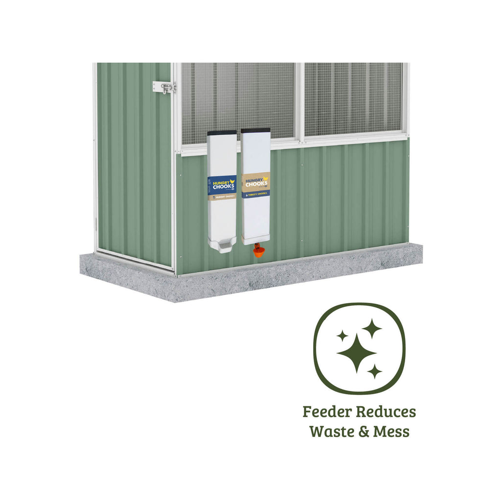 The Organic Garden Co 1.52 x 0.78 x 1.8m Pale Eucalypt Chicken Coop - Image 9 of 10