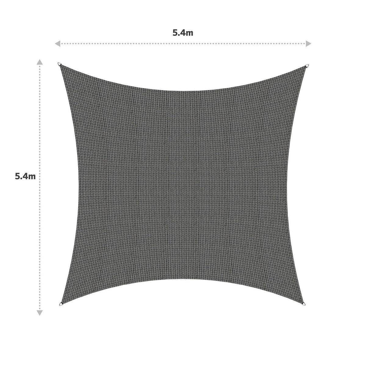 Coolaroo 5.4 x 5.4m Square Cobblestone Designer Series Shade Sail - Image 4 of 6