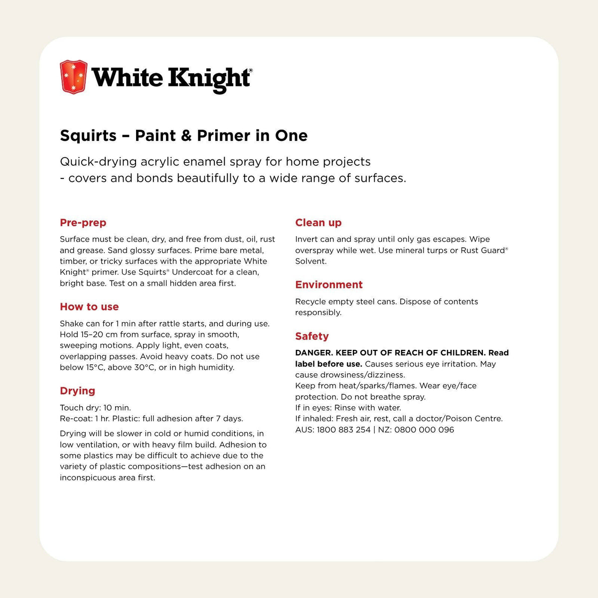 White Knight 310g Squirts Spray Paint - Image 158 of 205