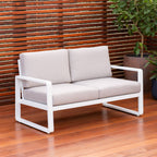 Mimosa Cordoba 2 Seater Aluminium Lounge White - Image 1 of 5