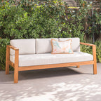 Mimosa Santo 3 Seater Timber Lounge with Cushion - Image 1 of 4