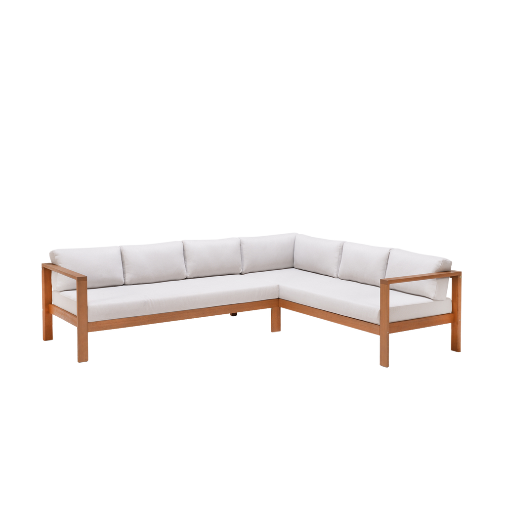 Mimosa Santo Timber Corner Lounge with Cushion - Image 2 of 2