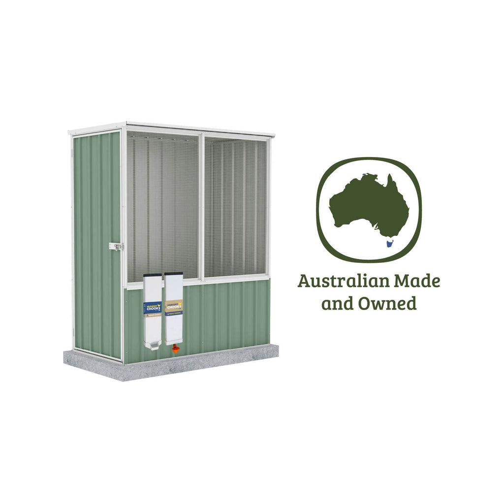The Organic Garden Co 1.52 x 0.78 x 1.8m Pale Eucalypt Chicken Coop - Image 5 of 10