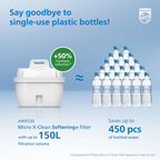 Philips 3.4L White Water Filter Jug Value Pack including 3 x Micro X-Clean Softening + Filter Cartridges - Image 4 of 6