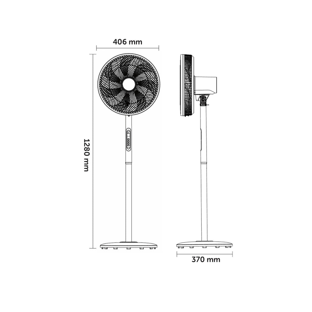 Click 40cm Digital Pedestal Fan With Remote - Image 4 of 5