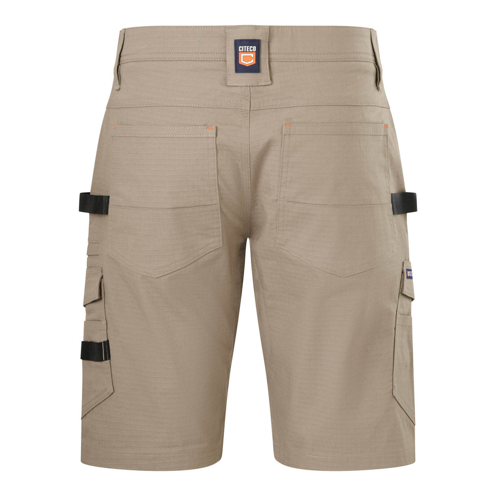 Citeco Men's Khaki Mid Shorts Ripstop Cargo - Image 5 of 13