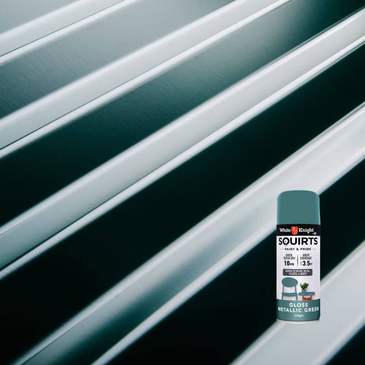 White Knight 310g Metallic Gloss Squirts Spray Paint - Image 3 of 25