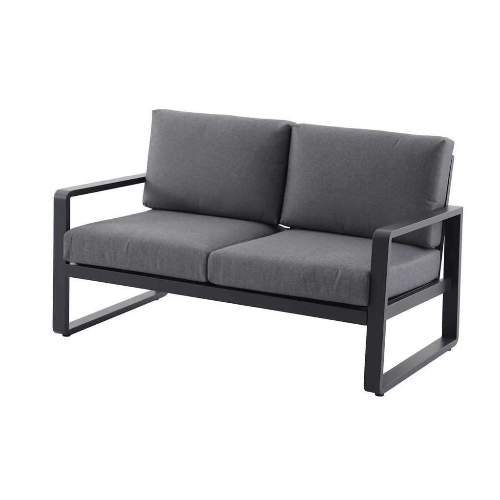 Mimosa Cordoba 2 Seater Aluminium Lounge Charcoal - Image 2 of 5