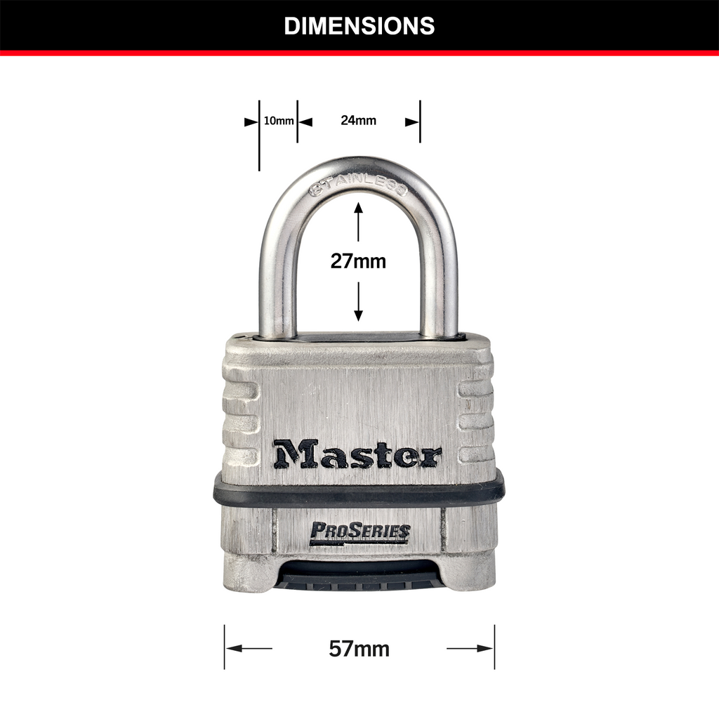Master Lock Stainless Steel Combination Lock - Image 5 of 9