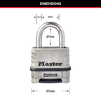 Master Lock Stainless Steel Combination Lock - Image 5 of 9