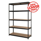 Pinnacle Black Gloss 5 Tier Adjustable Shelving Unit - Image 1 of 11