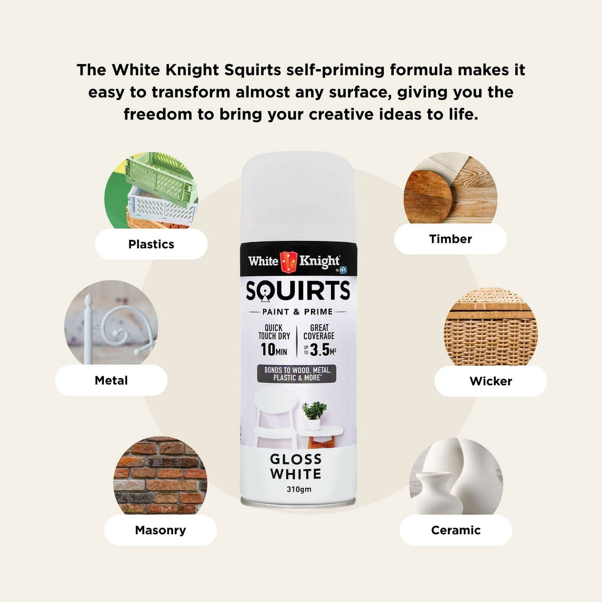 White Knight 310g Squirts Spray Paint - Image 203 of 205