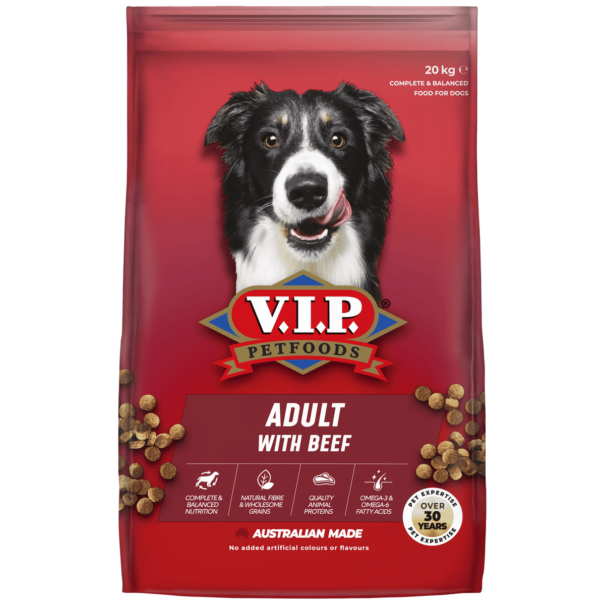 VIP 20kg Adult Dry Dog Food - Beef with Vegetable - Image 1 of 4