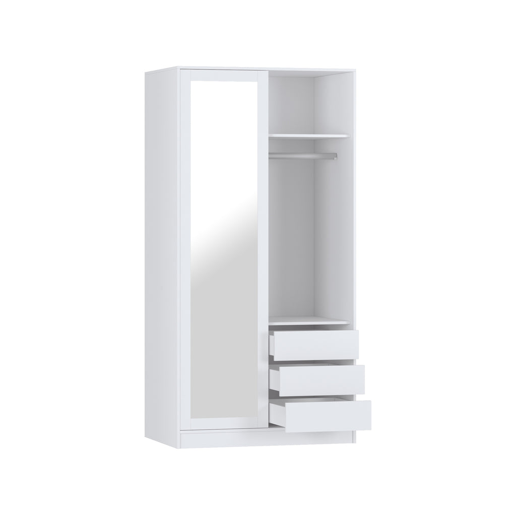 Practa White 2 Door Mirror Sliding Robe - Image 3 of 4