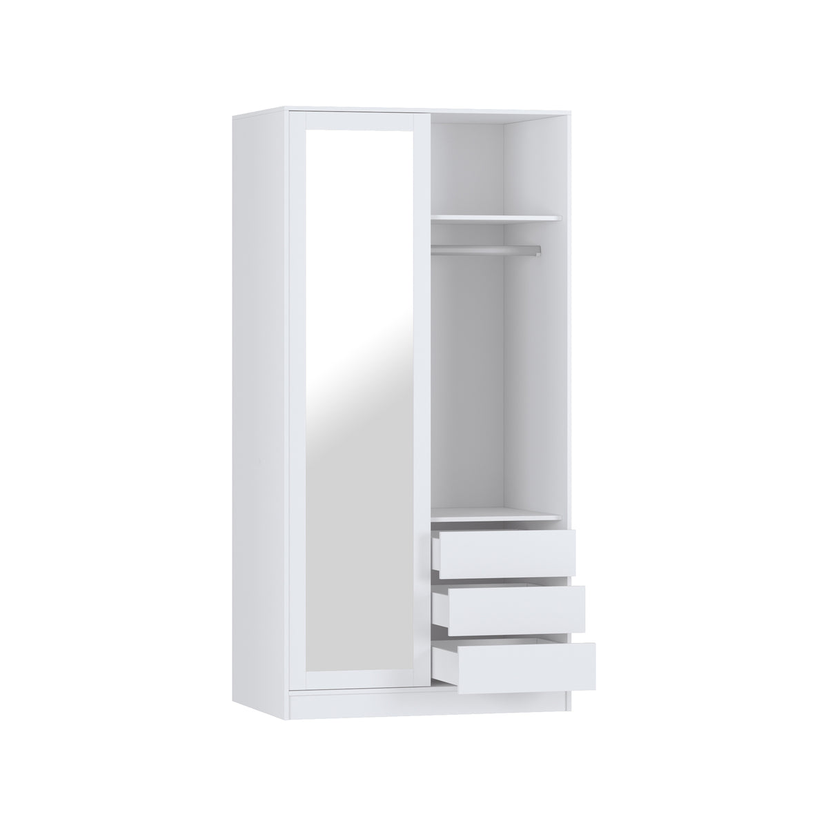 Practa White 2 Door Mirror Sliding Robe - Image 3 of 4
