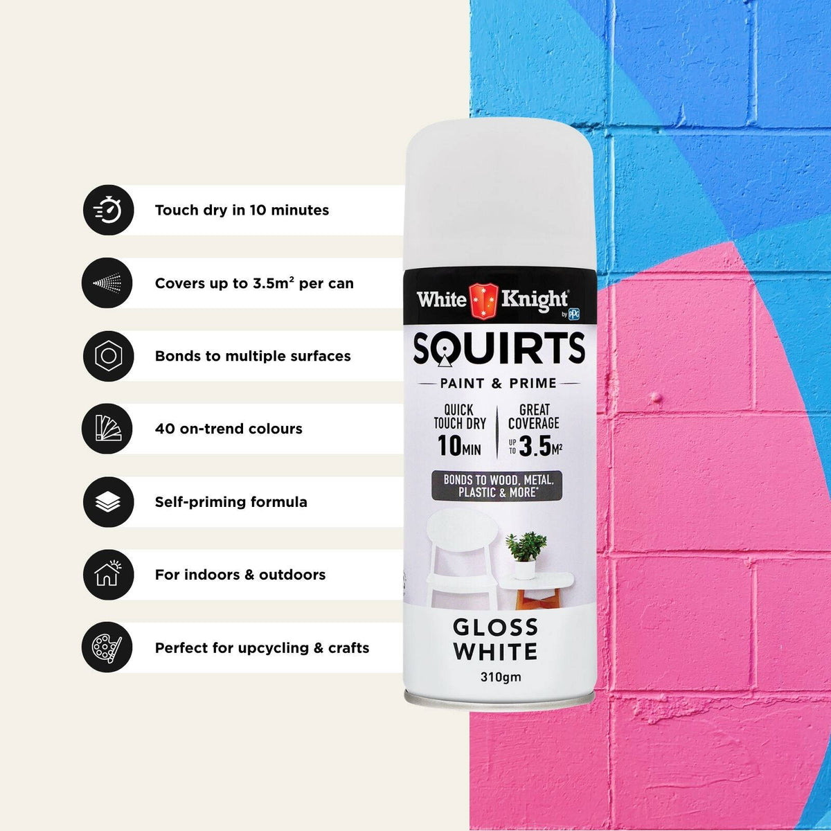 White Knight 310g Squirts Spray Paint - Image 202 of 205