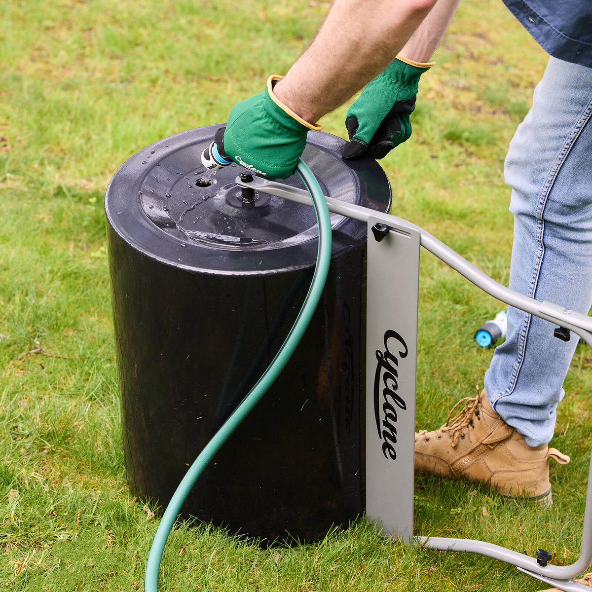 Cyclone 60L Steel Garden Roller - Image 9 of 11