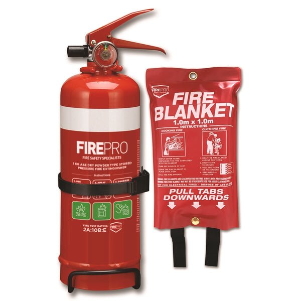 Fire Pro Extinguisher and Blanket Fire Safety Kit