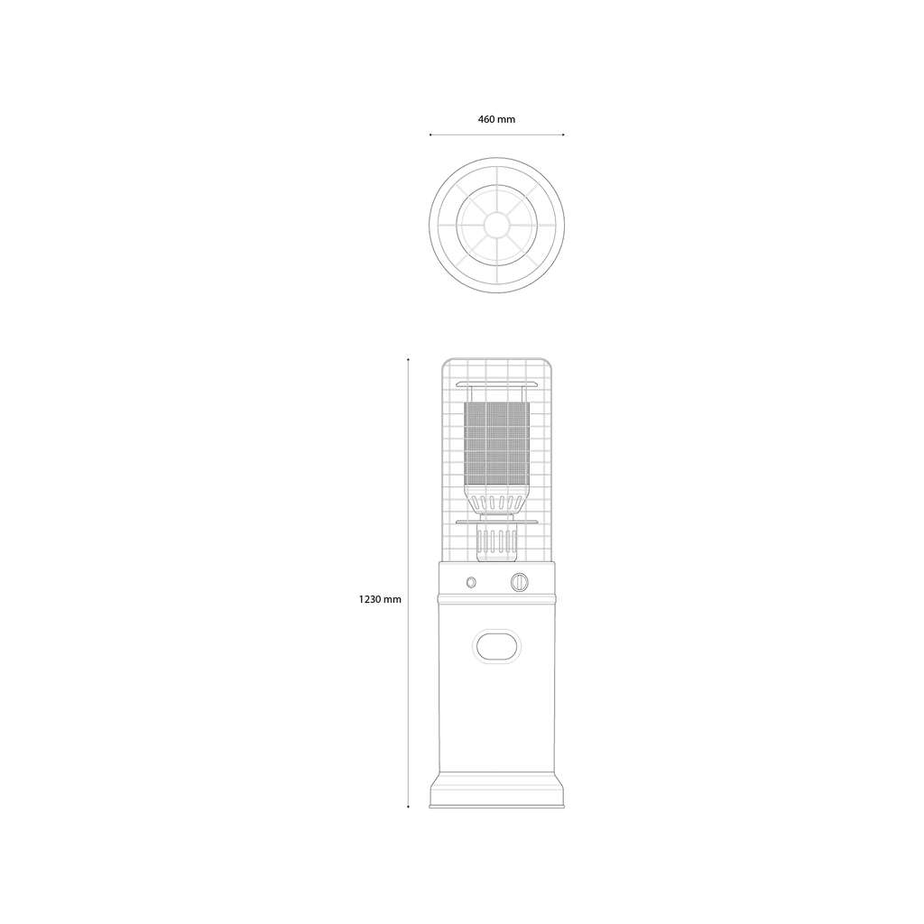 Mimosa Charcoal Outdoor Area Gas Heater - Image 5 of 6