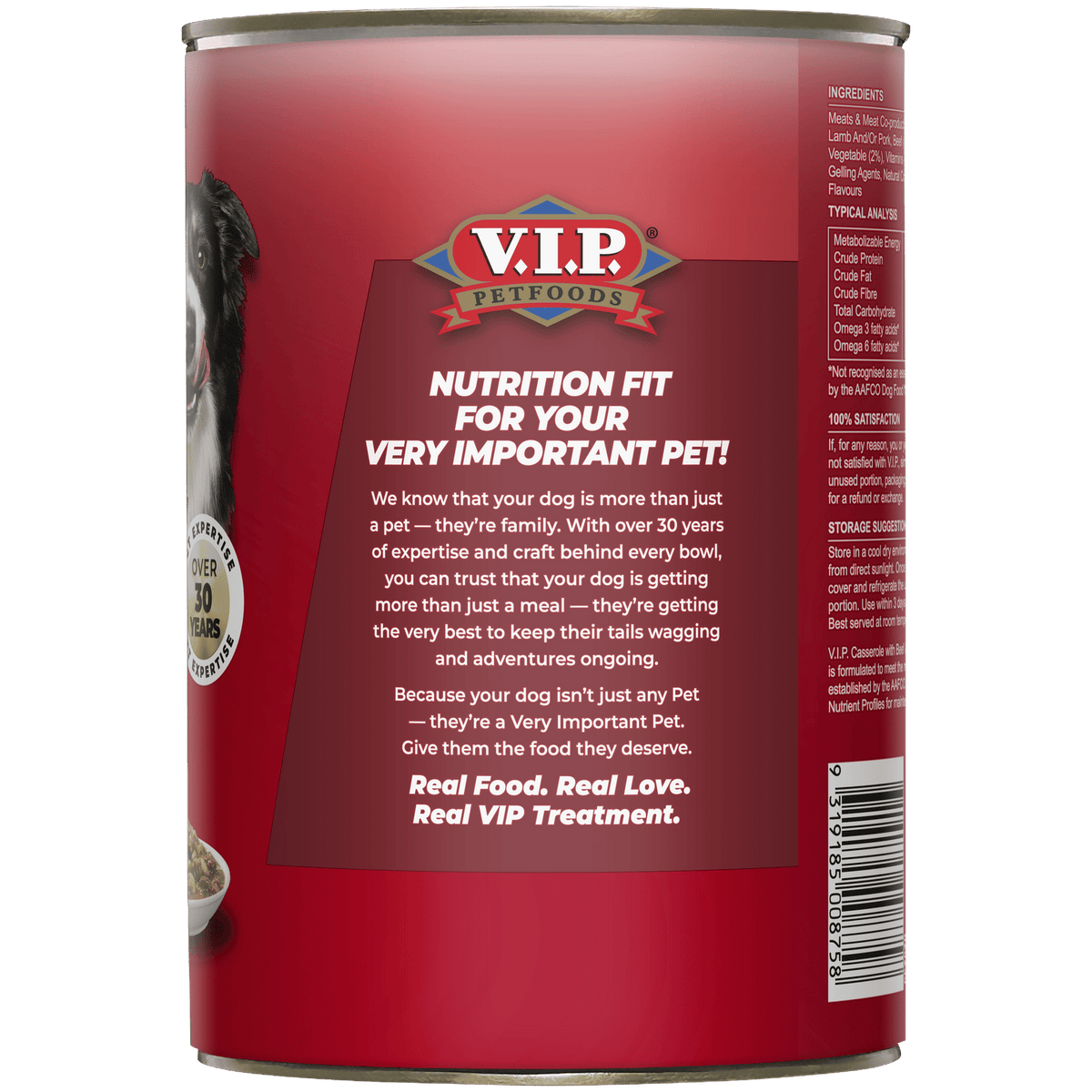 VIP 6 x 1.2kg Adult Wet Dog Food - Casserole with Beef and Vegetables - Image 3 of 3