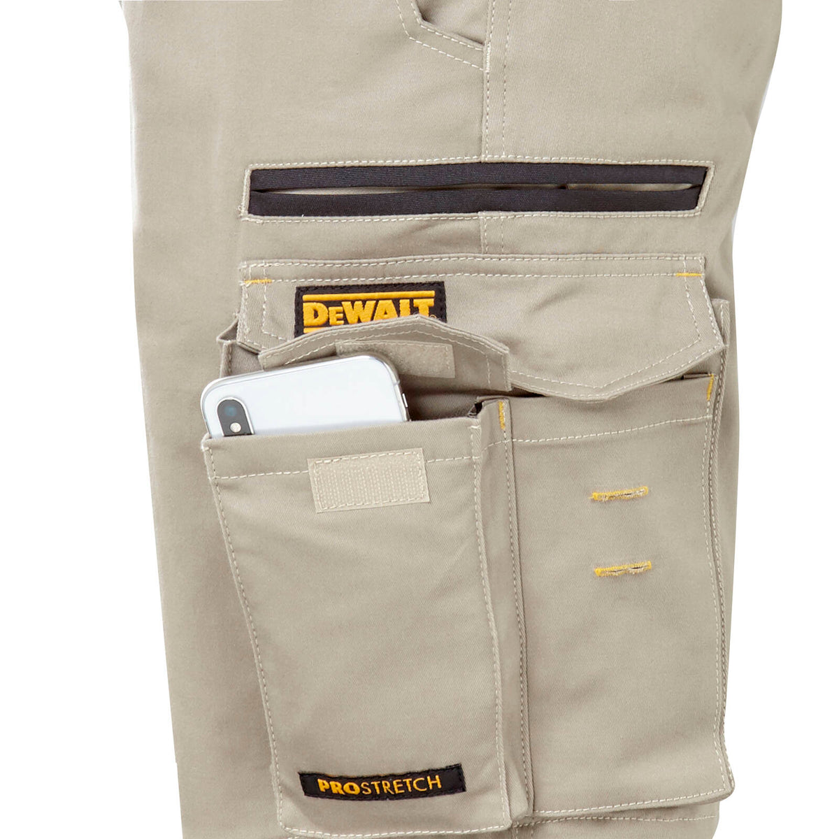 DEWALT Men's Khaki Bennington PROStretch Shorts - Image 9 of 9