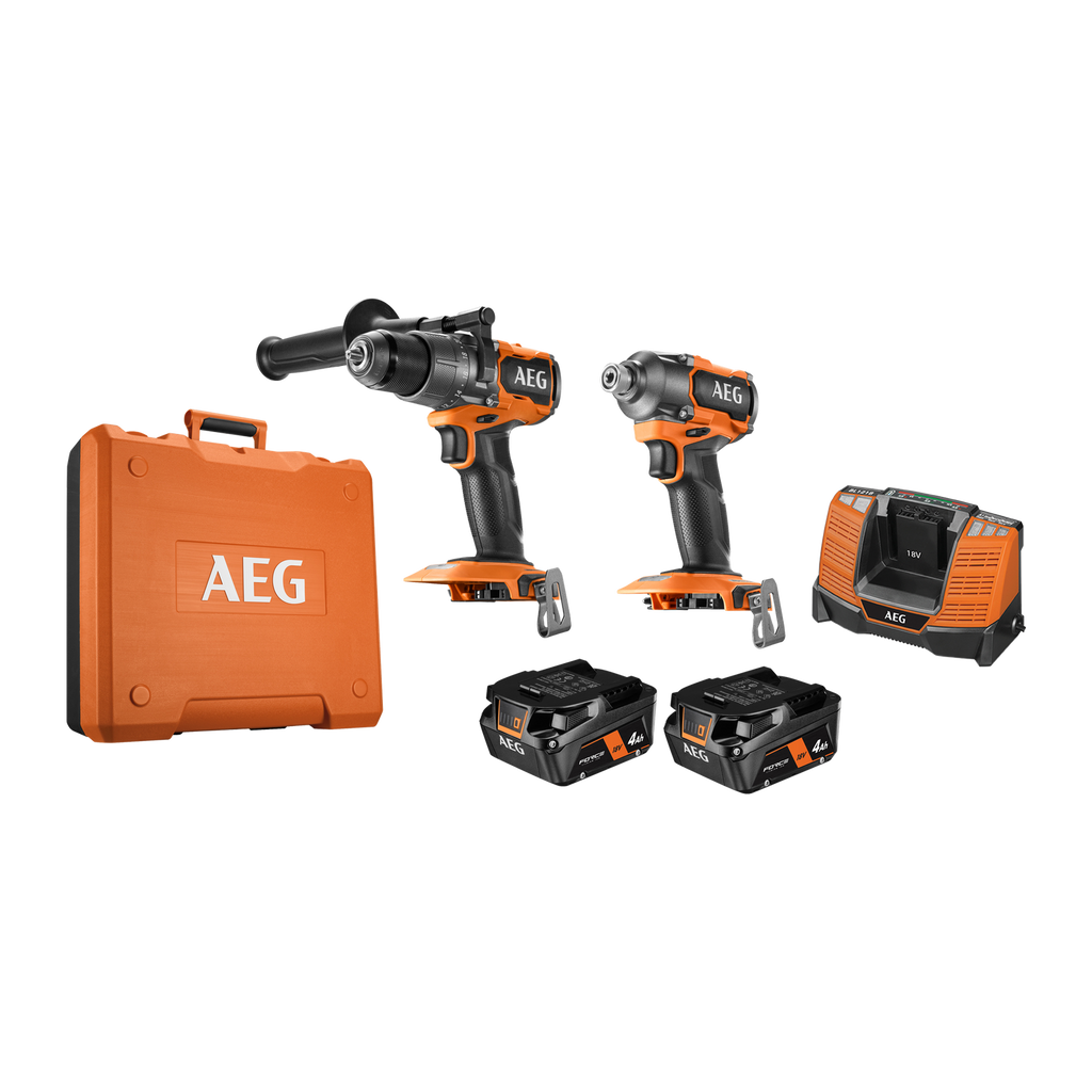AEG 18V 4.0Ah 2-Piece Brushless FORCE Combo Kit - Image 1 of 8