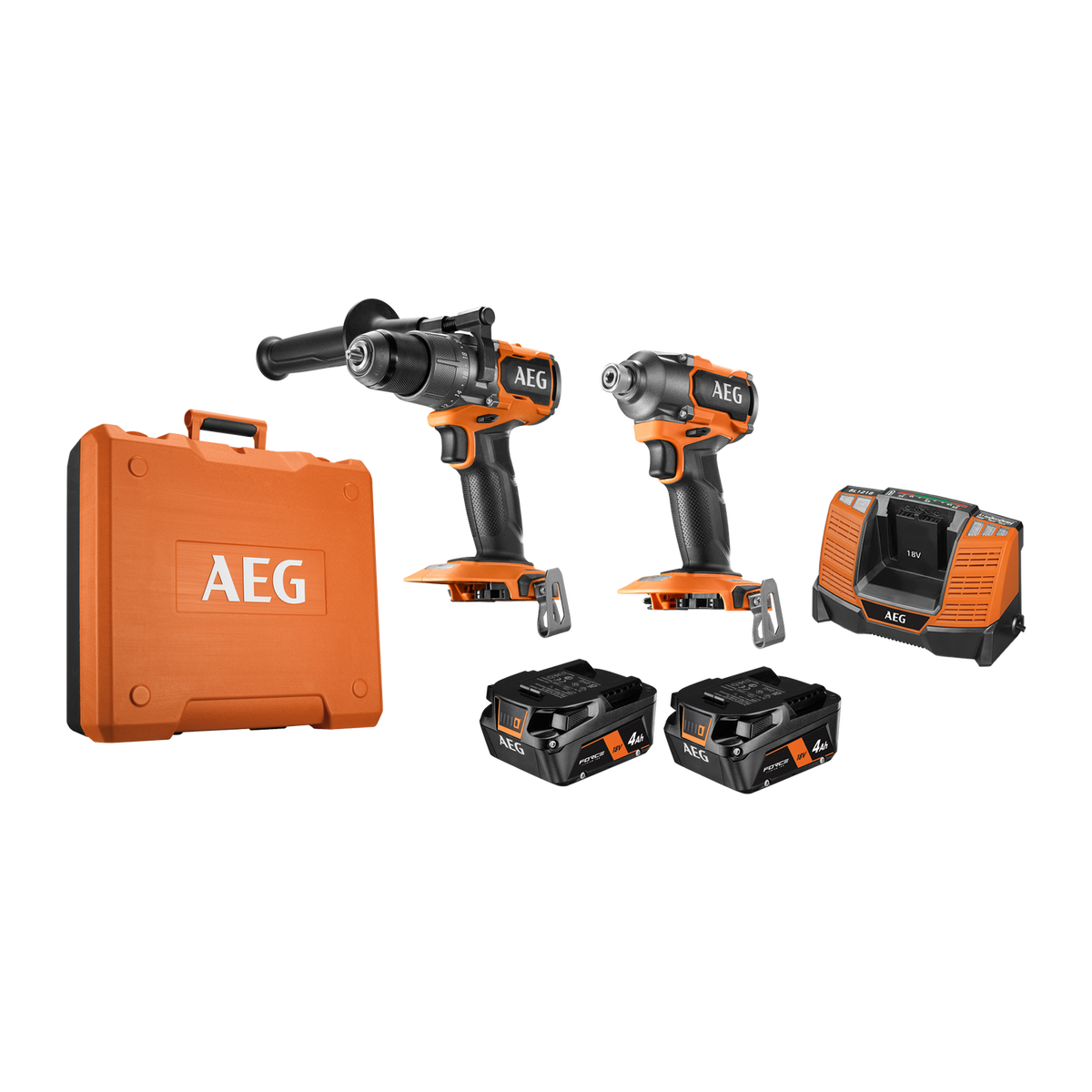 AEG 18V 4.0Ah 2-Piece Brushless FORCE Combo Kit - Image 1 of 8