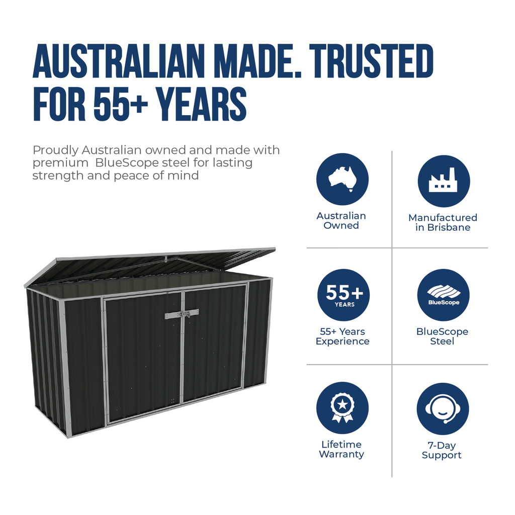 Absco Sheds 2.26 x 0.78 x 1.15m Wheelie Bin Cover - Image 18 of 19