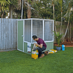 The Organic Garden Co 1.52 x 1.52 x 1.8m Pale Eucalypt Chicken Coop - Image 2 of 10