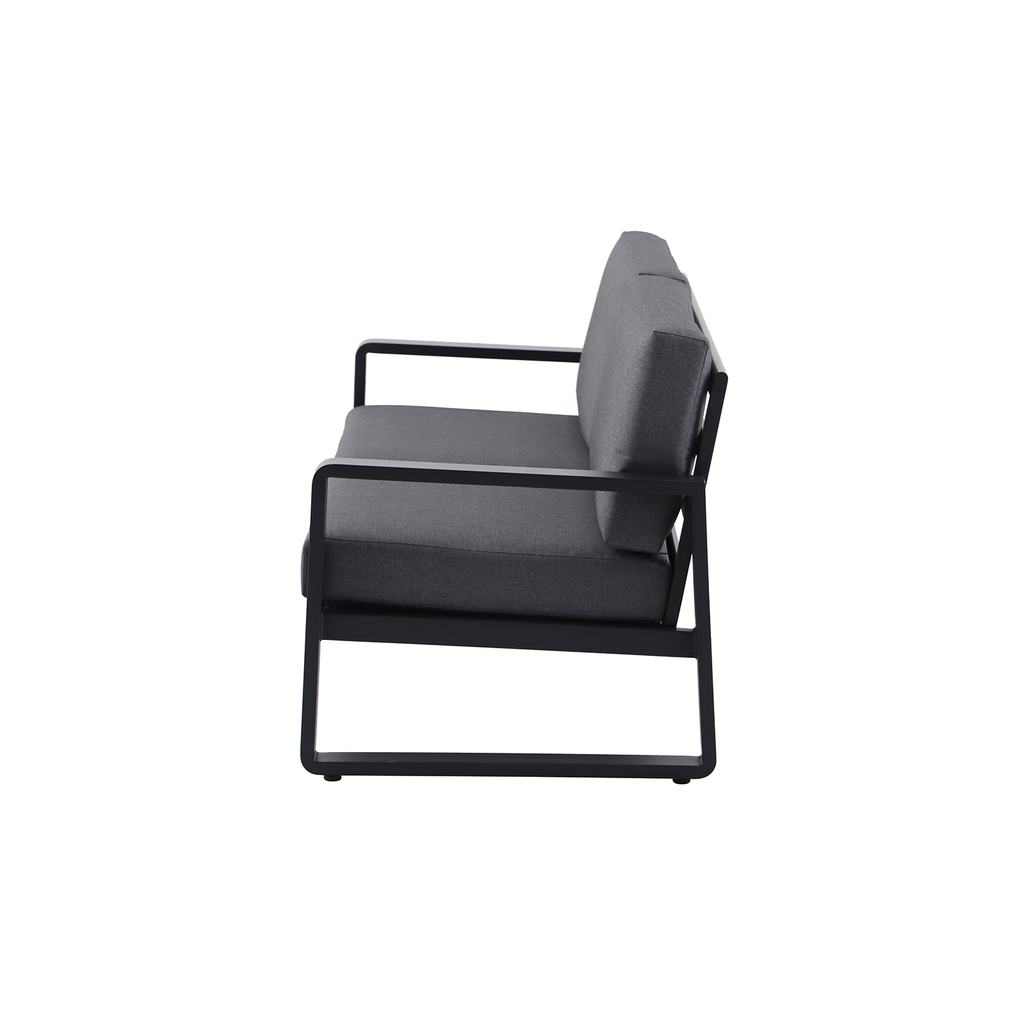 Mimosa Cordoba 2 Seater Aluminium Lounge Charcoal - Image 3 of 5