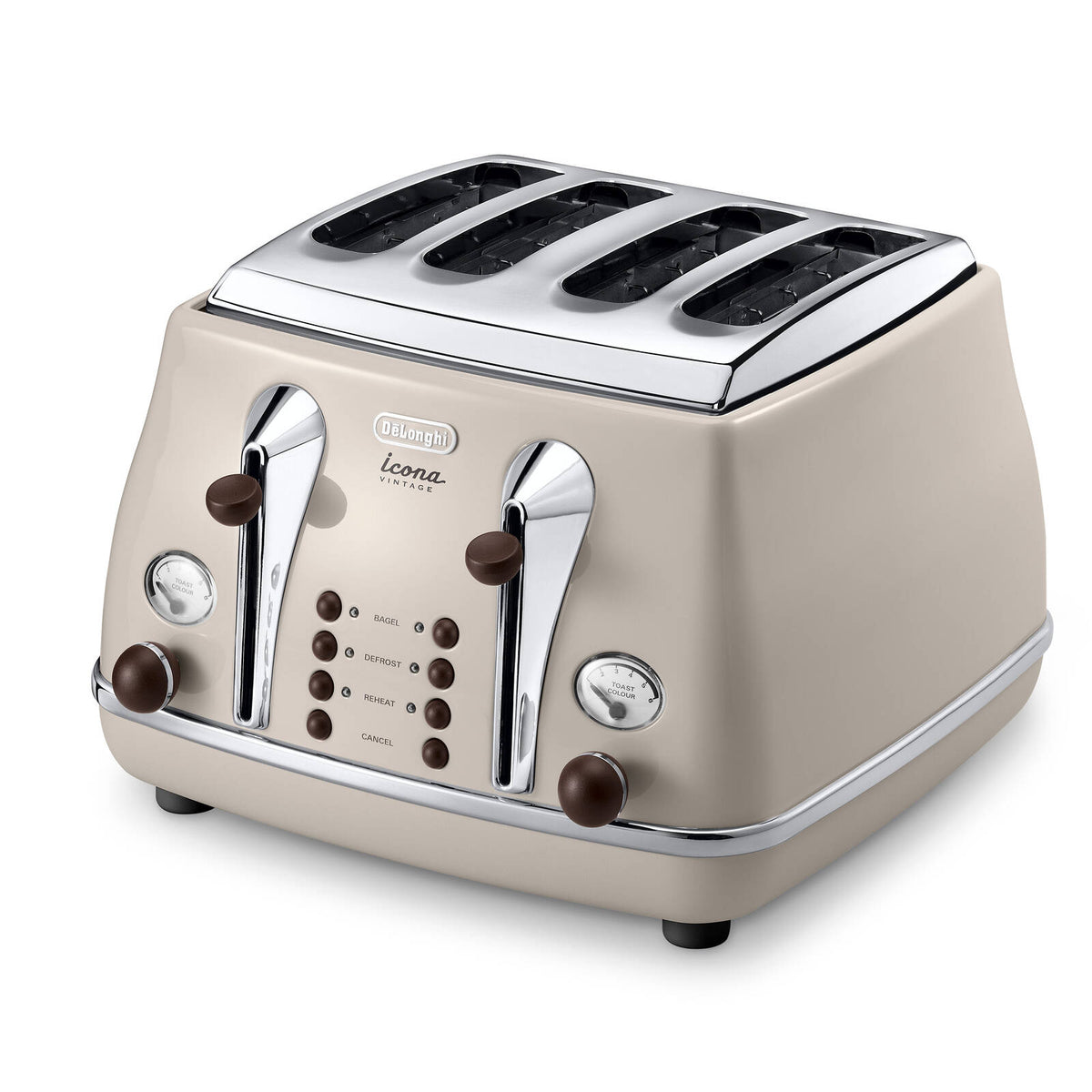 DeLonghi Beige Icona Vintage 4 Slice Toaster - Image 2 of 7