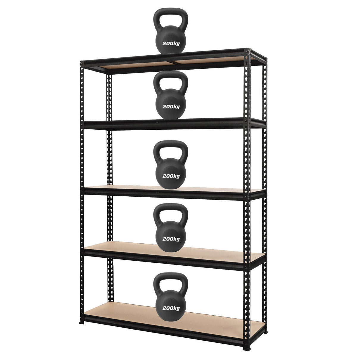 Pinnacle Black Gloss 5 Tier Adjustable Shelving Unit - Image 11 of 11