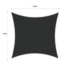 Coolaroo 5.4m Square Black Slate Designer Series Shade Sail - Image 3 of 7