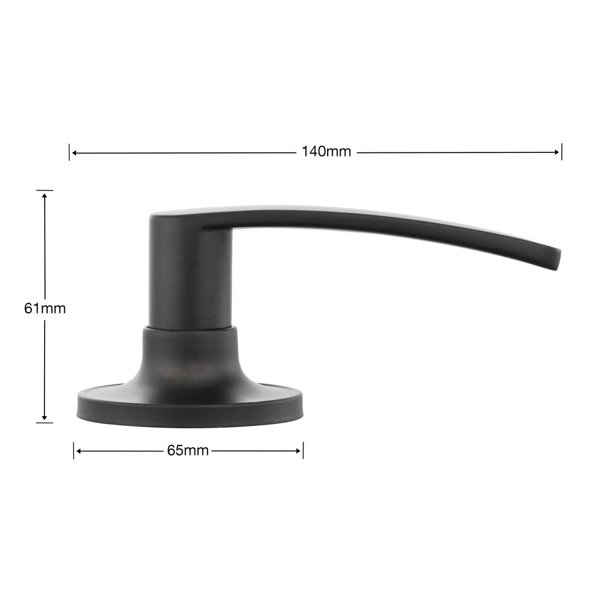Ikonic Black Matte Norr Passage Lever Set - Image 5 of 9