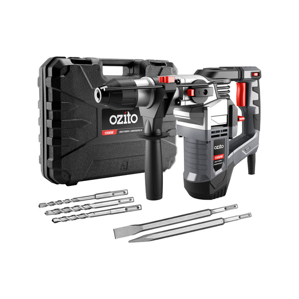 Ozito 1500W 5J Rotary Hammer Drill Kit RHD-1550