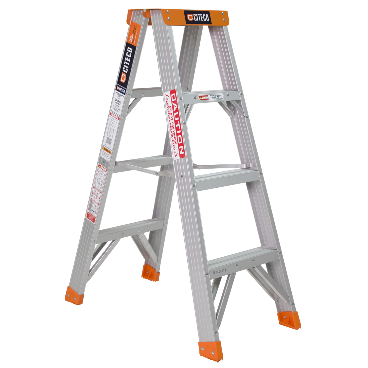 Citeco 1.2m 150kg Industrial Aluminium Double Sided Step Ladder - Image 2 of 6