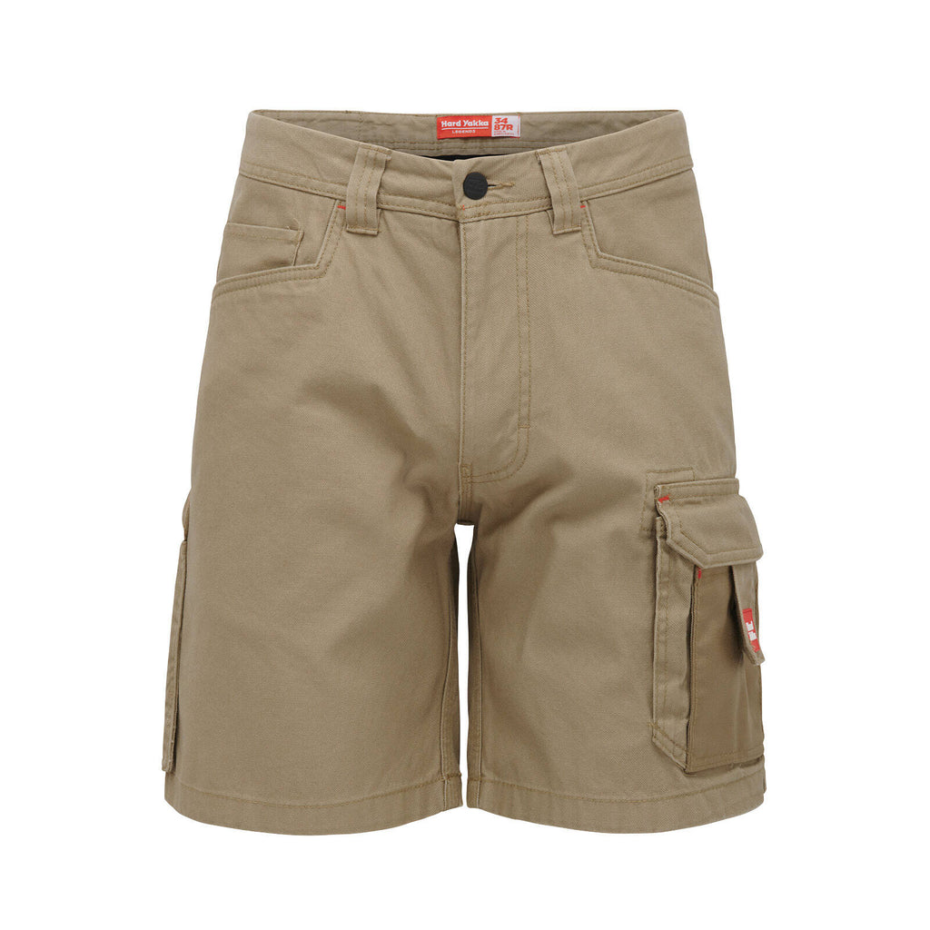 Hard Yakka Mens Khaki Legends Cargo Short - Image 1 of 11