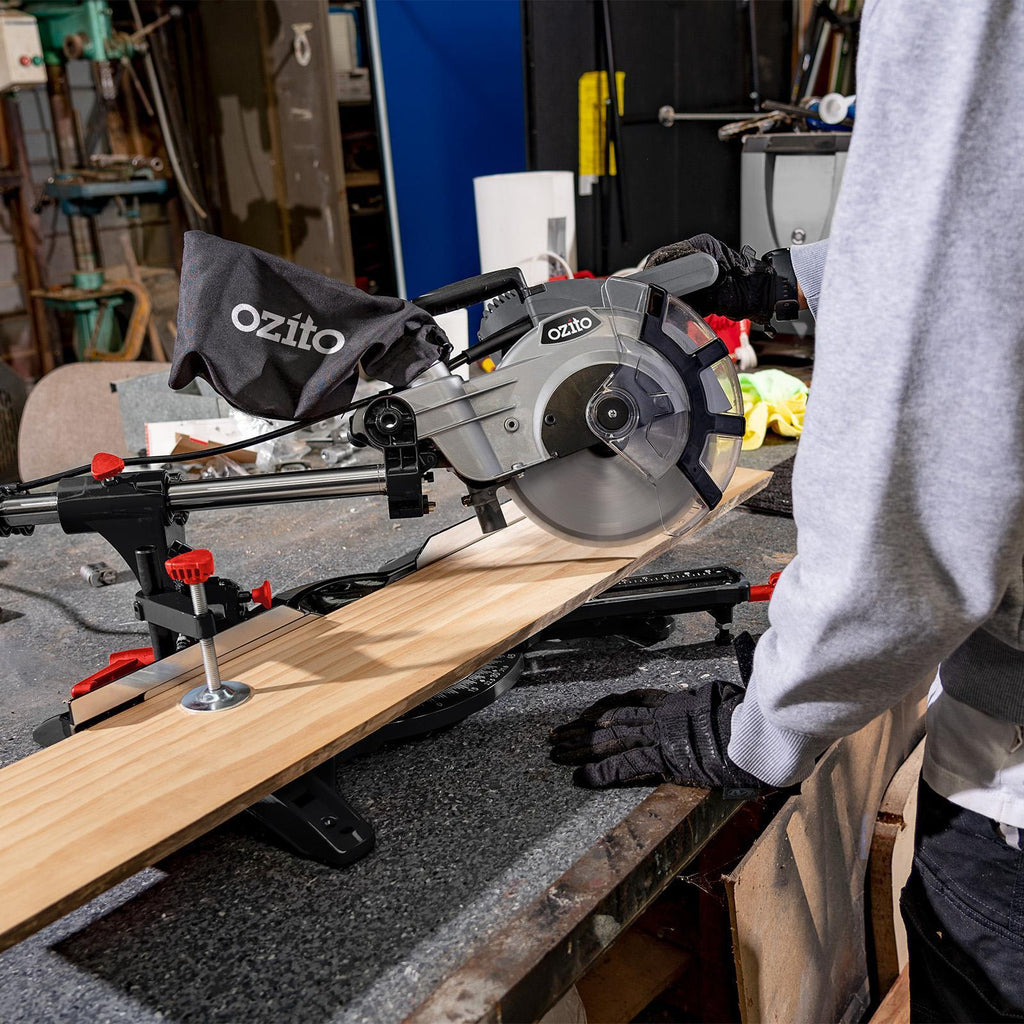 Ozito 1800W 210mm 8-1/4" Double Bevel Sliding Mitre Saw SCMS-1621 - Image 6 of 7