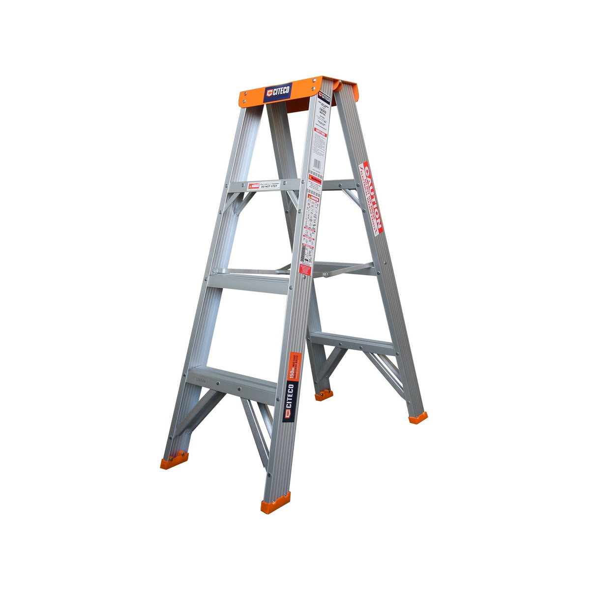 Citeco 1.2m 150kg Industrial Aluminium Double Sided Step Ladder - Image 1 of 6