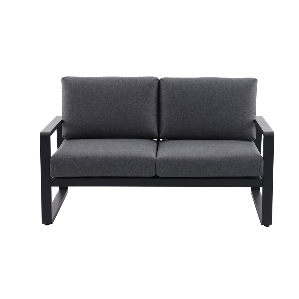 Mimosa Cordoba 2 Seater Aluminium Lounge Charcoal - Image 4 of 5