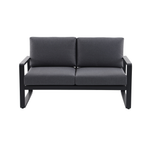 Mimosa Cordoba 2 Seater Aluminium Lounge Charcoal - Image 4 of 5