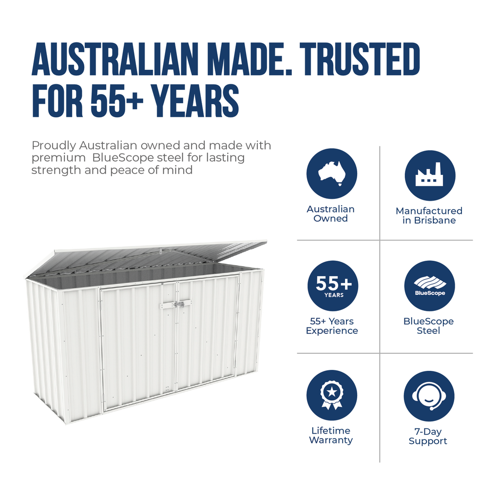 Absco Sheds 2.26 x 0.78 x 1.15m Wheelie Bin Cover - Image 9 of 19