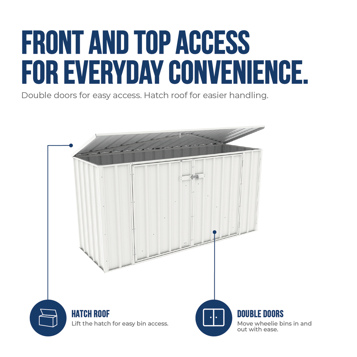Absco Sheds 2.26 x 0.78 x 1.15m Wheelie Bin Cover - Image 8 of 19