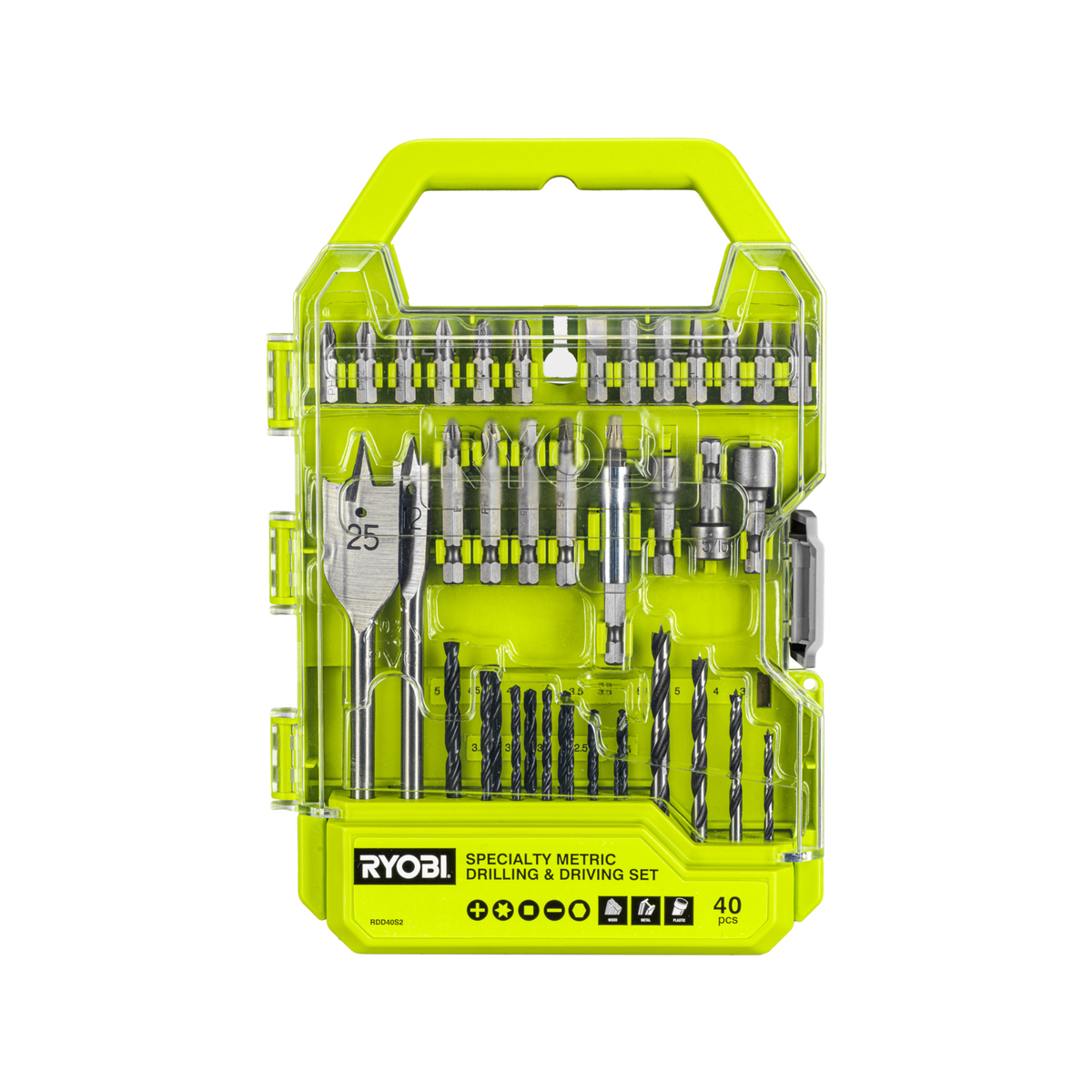 Ryobi 40 Piece Specialty Metric Drill And Drive Set - Image 1 of 6