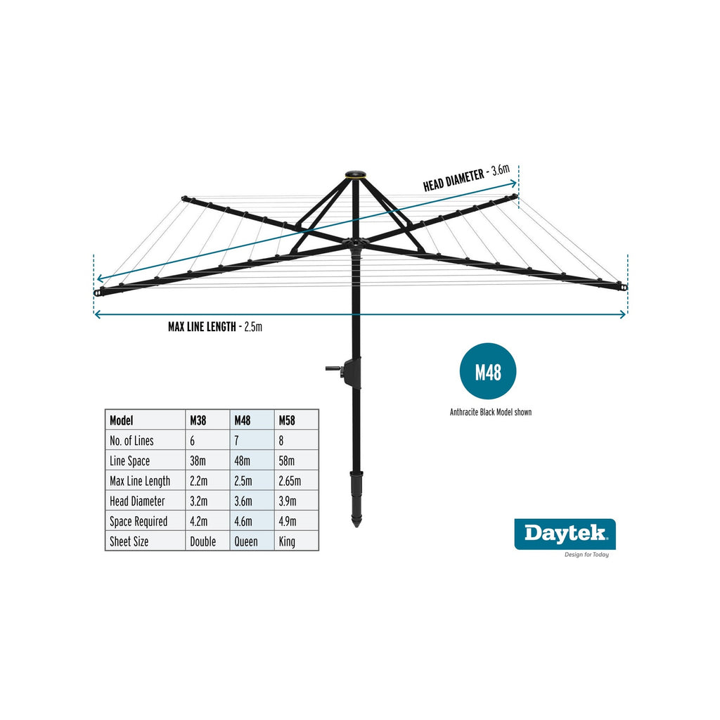 Daytek MK2 M48 Rotary Clothesline - Image 16 of 17