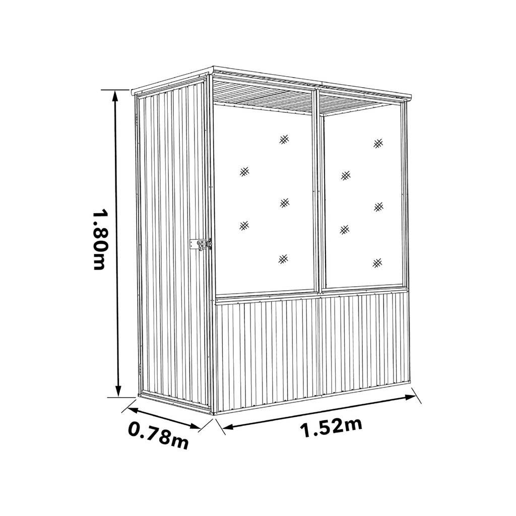 The Organic Garden Co 1.52 x 0.78 x 1.8m Pale Eucalypt Chicken Coop - Image 3 of 10