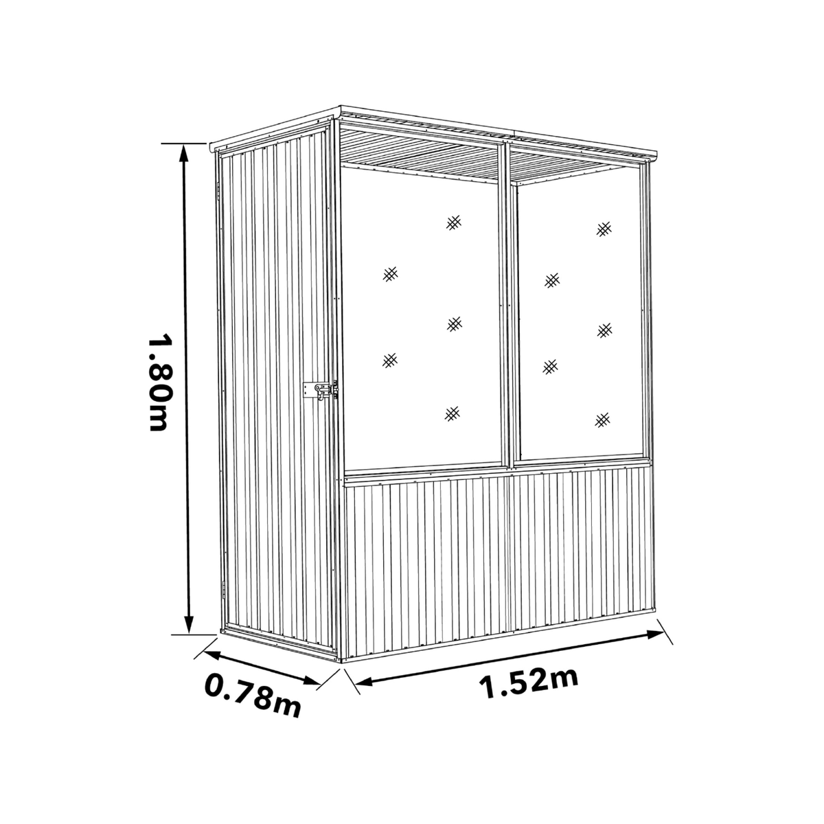 The Organic Garden Co 1.52 x 0.78 x 1.8m Pale Eucalypt Chicken Coop - Image 3 of 10