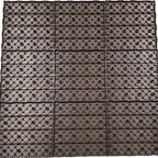 Syneco 30x30x2cm Polypropylene 4 Slats Decking Tile Dark Brown - 9 Pack - Image 4 of 6