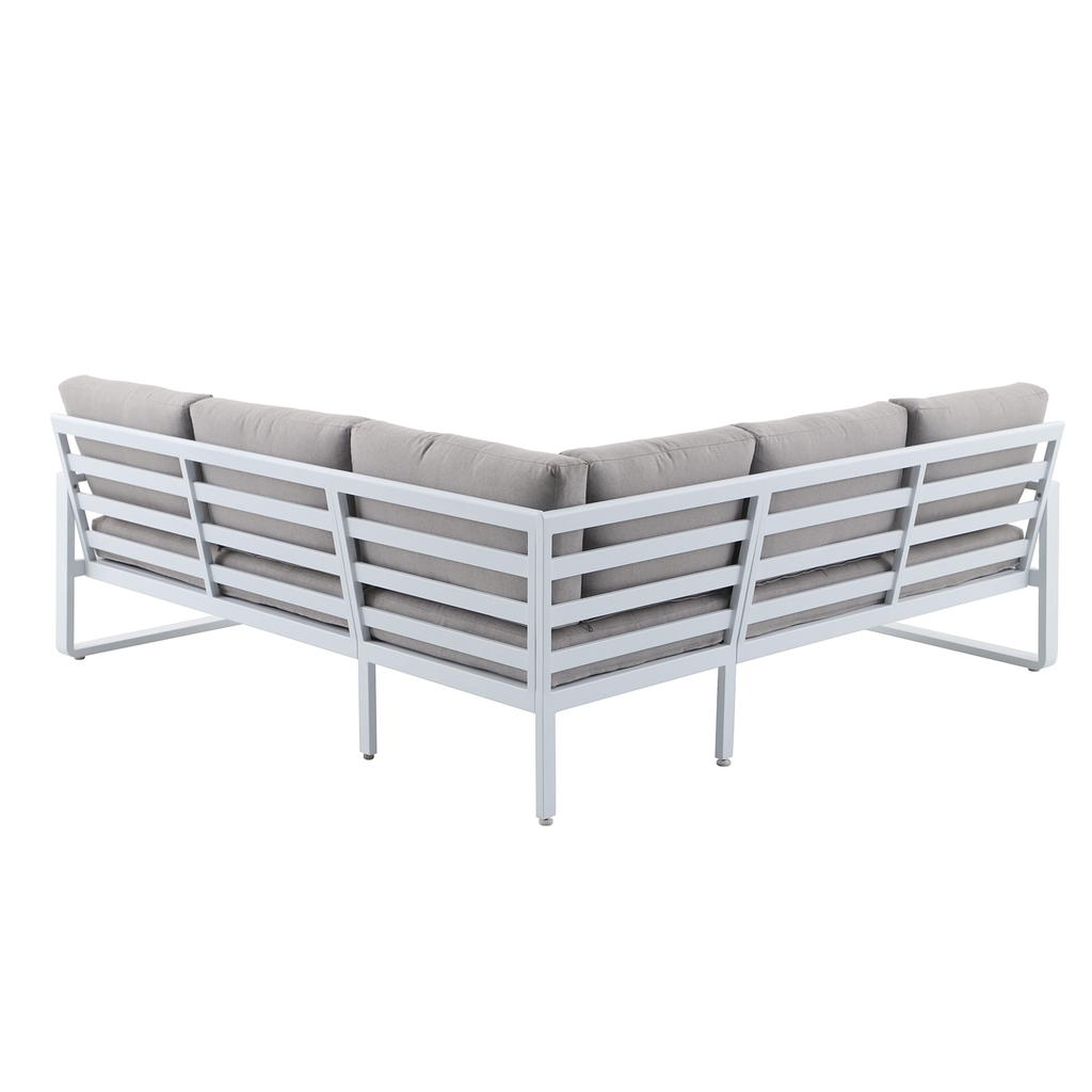 Mimosa Cordoba Aluminium Corner Lounge White - Image 4 of 4