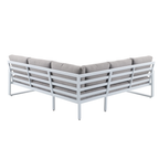 Mimosa Cordoba Aluminium Corner Lounge White - Image 4 of 4